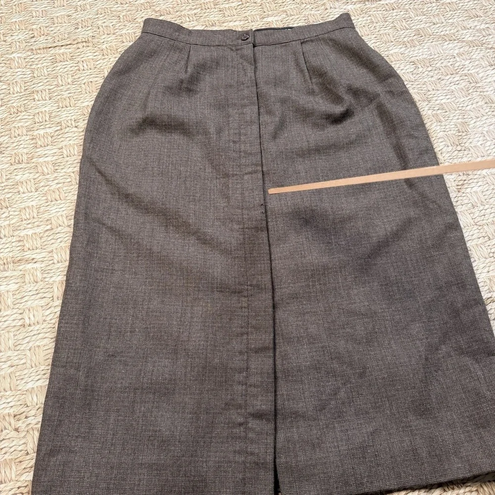 Giorgio Sant Angelo Vintage Straight Womens Skirt 100% Pure Merino Wool‎ Sz 12